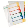 Leitz PC printable Index, PP, extra wide, Numeric tab index, Polypropylene (PP), Blue, Green, Orange, Red, Yellow, 245 mm, 2 mm, 305 mm