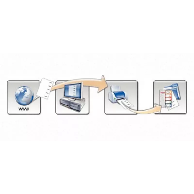 Leitz PC printable Index, PP, extra wide, Numeric tab index, Polypropylene (PP), Blue, Green, Orange, Red, Yellow, 245 mm, 2 mm, 305 mm