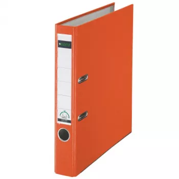 Leitz 180° Lever Arch File Plastic, A4, Polyethylene, Orange, 350 sheets, 5 cm, 285 mm