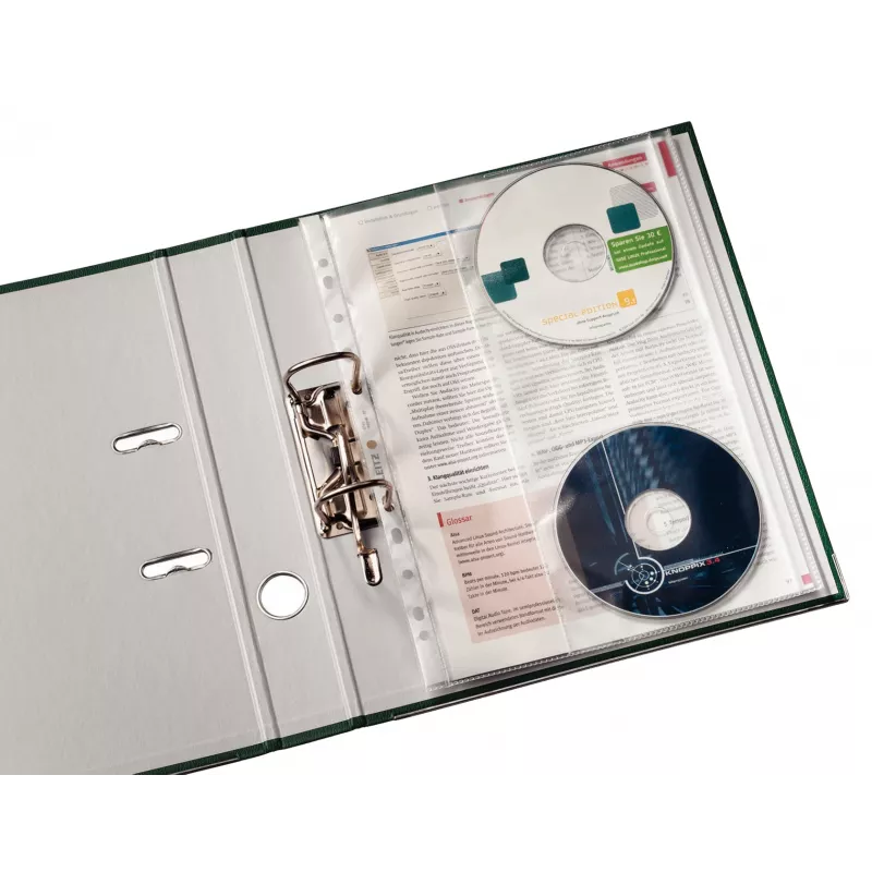Leitz Premium CD Pocket A4, 30% pre-consumer recycled plastic