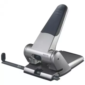 Leitz Heavy Duty Hole Punch, 65 sheets, Silver, 8 cm, 5.5 mm, A5, 1 kg