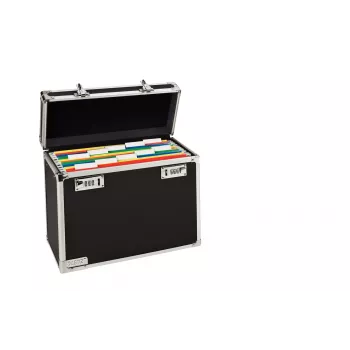 Leitz Mobile Filing Case Lockable A4, Black, Chrome, Plastic, Combination lock, 15 L, 366 mm, 165 mm