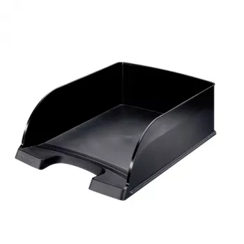 Leitz Letter tray Plus Jumbo, Plastic, Black, A4, Envelope, Letter, Note, Paper, 242 x 330 x 95 mm, 255 x 357 x 103 mm