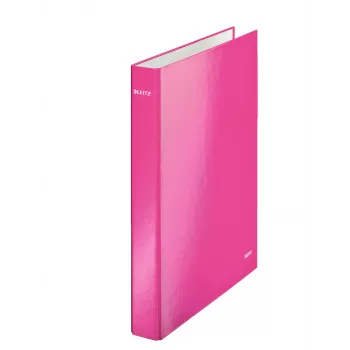 Leitz Ringbinder WOW Laminated A4+ 2DR/25mm, A4, Carton, Rose, White, 250 sheets, 80 g/m²