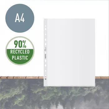Leitz Recycle A4 Pocket, 210 x 297 mm (A4), Transparent, Polypropylene (PP), Portrait, 0.1 mm, 230 mm