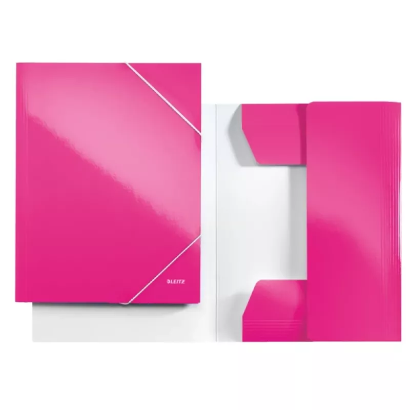 Leitz 3-Flap Folder WOW Card/POB A4, A4, Polypropylene (PP), Pink, 250 sheets, 80 g/m², Paper