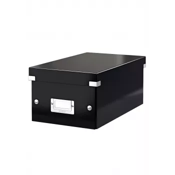 Leitz Click & Store WOW DVD Storage Box, Black, Carton, 570 g