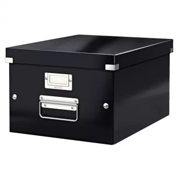 Leitz Click & Store WOW Medium Storage Box, Black, Carton, 16.7 L, 265 x 335 x 188 mm, 900 g, 1 pc(s)