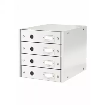 Leitz Click & Store WOW Drawer Cabinet (4 drawers), White, Carton, 286 mm, 282 mm, 330 x 251 x 59 mm, 2.49 kg