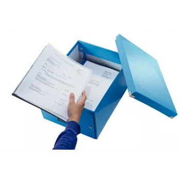 Leitz Click & Store WOW Medium Storage Box, Blue, Carton, 16.7 L, 281 mm, 200 mm, 265 x 335 x 188 mm