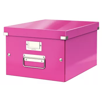 Leitz Click & Store WOW Medium Storage Box, Pink, Carton, 16.7 L, 281 mm, 200 mm, 265 x 335 x 188 mm