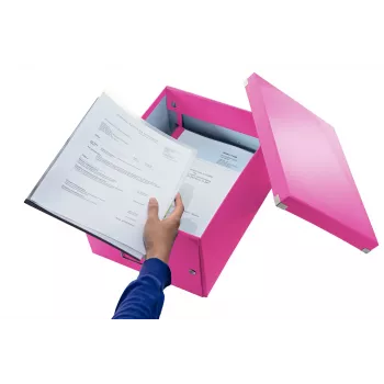 Leitz Click & Store WOW Medium Storage Box, Pink, Carton, 16.7 L, 281 mm, 200 mm, 265 x 335 x 188 mm