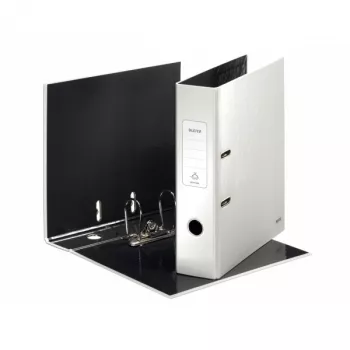 Leitz Lever Arch File 180° WOW POB/Laminated A4/80mm, A4, Carton, White, 600 sheets, 8 cm, 80 mm