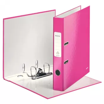 Leitz Lever Arch File 180° WOW POB/Laminated A4/50mm, A4, Carton, Pink, 350 sheets, 80 g/m², 5 cm