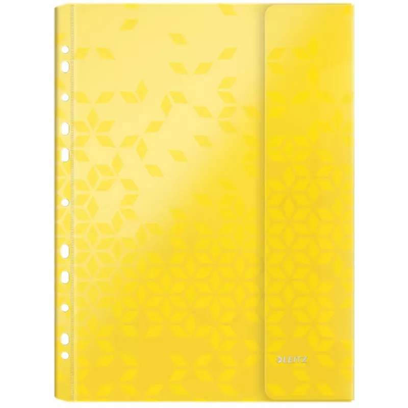 Leitz Pocket w. flap WOW A4 PP assorted, A4, Assorted colours, Polypropylene (PP), 0.2 mm, 235 mm, 4 mm