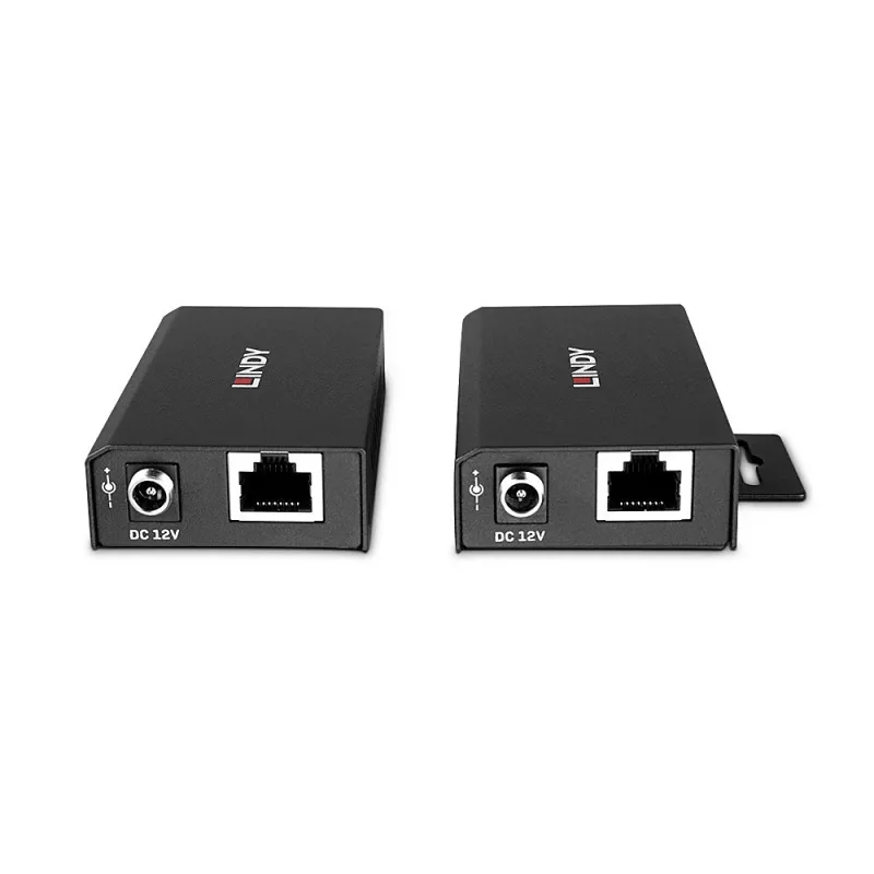 Lindy 100m 2 Port USB 2.0 Cat. 6 Extender, AV transmitter & receiver, 100 m, Wired, Black
