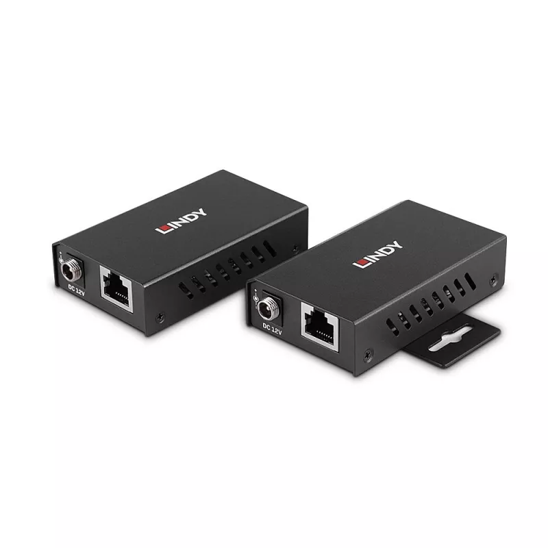 Lindy 100m 2 Port USB 2.0 Cat. 6 Extender, AV transmitter & receiver, 100 m, Wired, Black