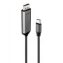 Lindy 43503 video cable adapter 1 m USB Type-C DisplayPort Grey