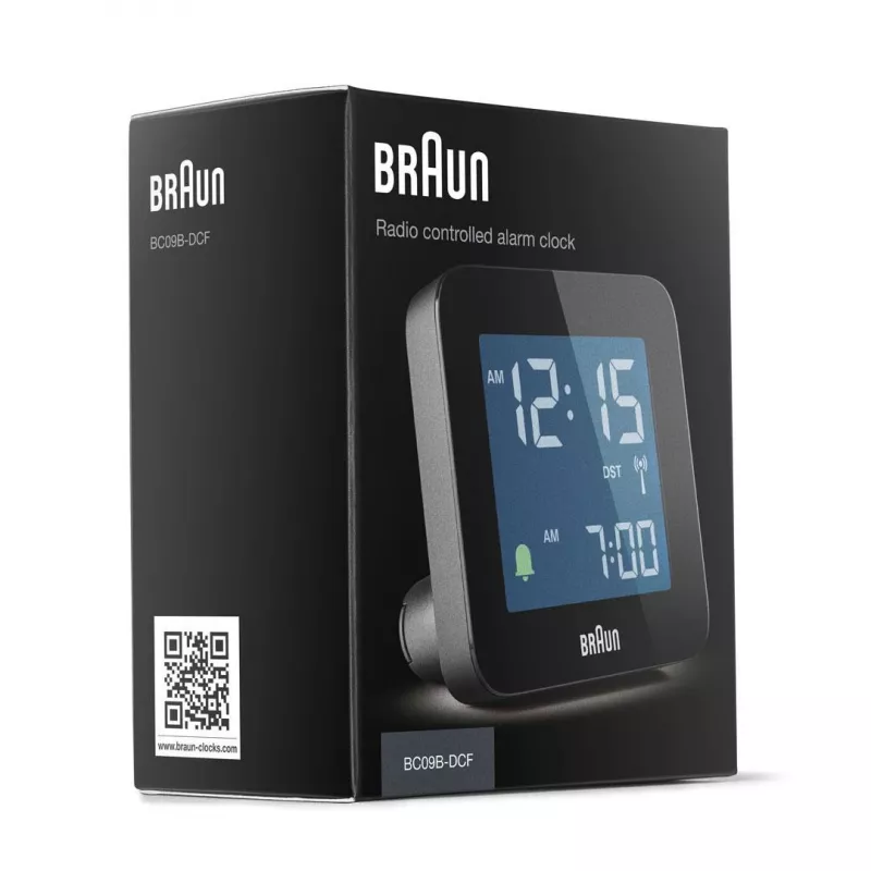 Braun BC09-DCF Digital alarm clock Black