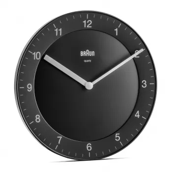 Braun BC 06 B Quartz Wall Clock analog black Quartz clock Circle Black