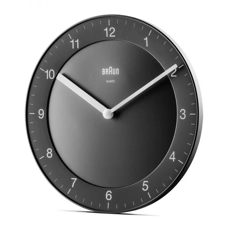 Braun BC 06 B Quartz Wall Clock analog black Quartz clock Circle Black