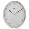Wall clock BRAUN BC 17 PW DCF — analog DCF radio-controlled clock, pink and white