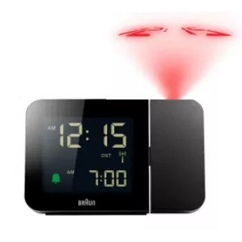 Digital alarm clock Braun 67160 Black AC powered Rectangle 130x90x49mm