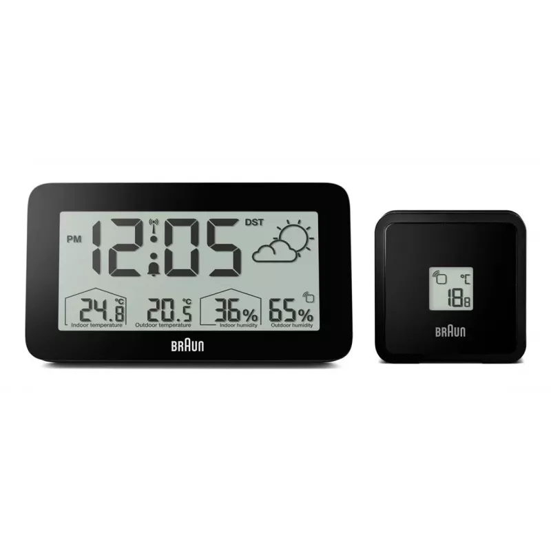 Braun BC13BP-DCF alarm clock Digital alarm clock Black
