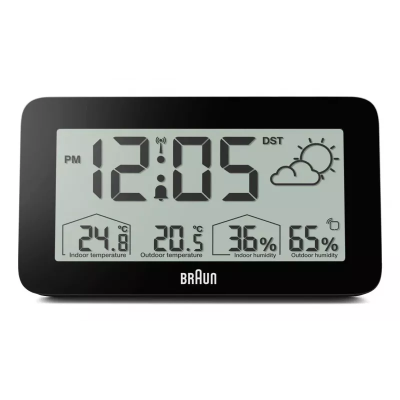 Braun BC13BP-DCF alarm clock Digital alarm clock Black