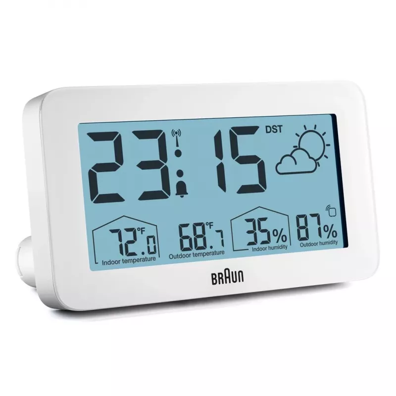 Braun BC13WP-DCF alarm clock Digital alarm clock White