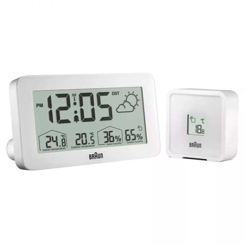 Braun BC13WP-DCF alarm clock Digital alarm clock White