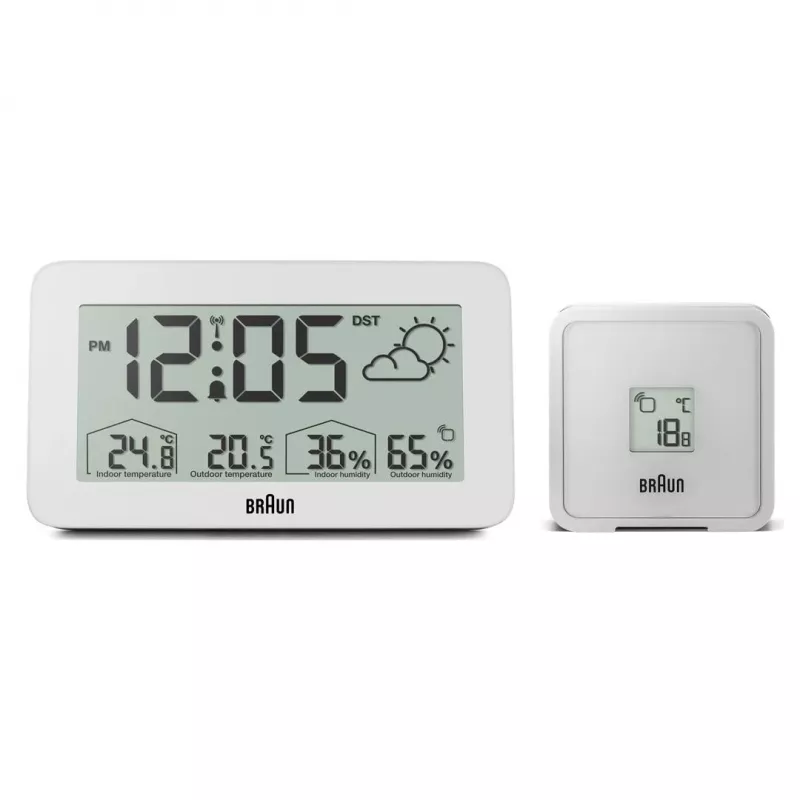 Braun BC13WP-DCF alarm clock Digital alarm clock White