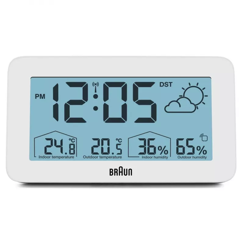 Braun BC13WP-DCF alarm clock Digital alarm clock White
