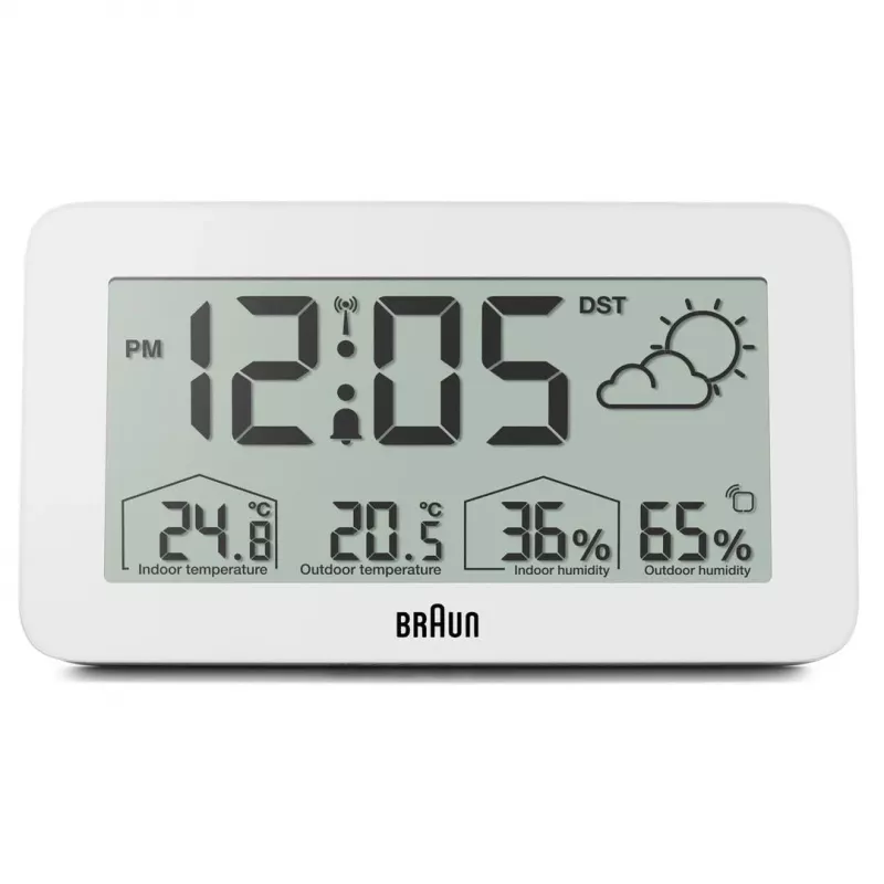 Braun BC13WP-DCF alarm clock Digital alarm clock White