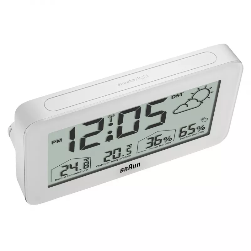 Braun BC13WP-DCF alarm clock Digital alarm clock White