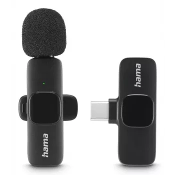 Hama Smart Wireless Black Lavalier/Lapel microphone