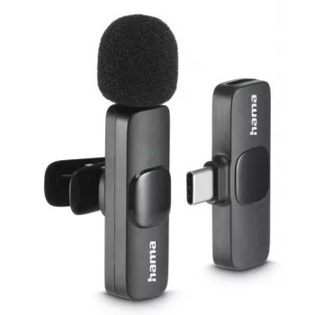 Hama Smart Wireless Black Lavalier/Lapel microphone