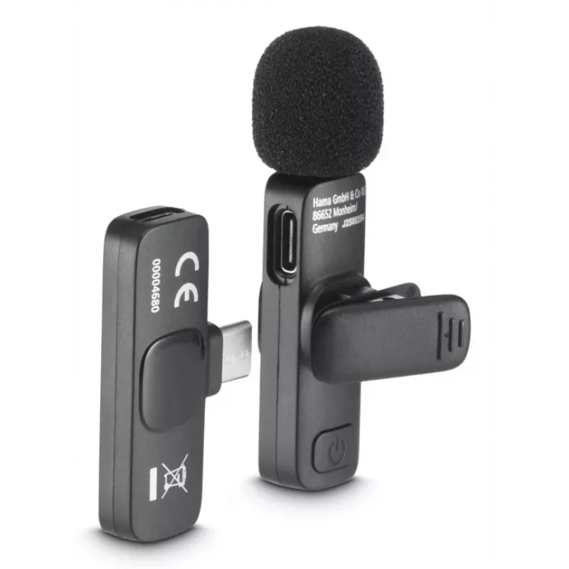 Hama Smart Wireless Black Lavalier/Lapel microphone
