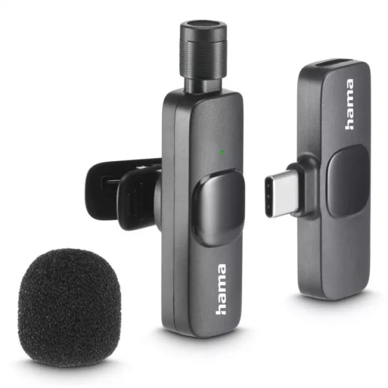 Hama Smart Wireless Black Lavalier/Lapel microphone