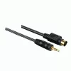 Hama Universal PC-TV Connection Cable, 5.0 m 5 m S-Video (4-pin) + 3.5mm SCART (21-pin) Black