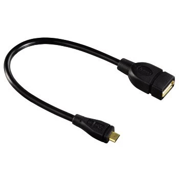 Hama USB 2.0 Adapter Cable USB cable 0.15 m USB A Micro-USB B Black