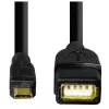 Hama USB 2.0 Adapter Cable USB cable 0.15 m USB A Micro-USB B Black