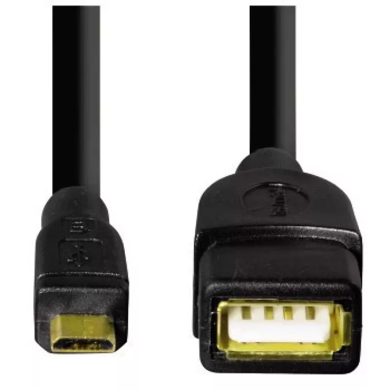 Hama USB 2.0 Adapter Cable USB cable 0.15 m USB A Micro-USB B Black