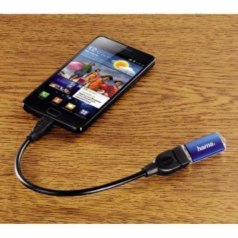 Hama USB 2.0 Adapter Cable USB cable 0.15 m USB A Micro-USB B Black
