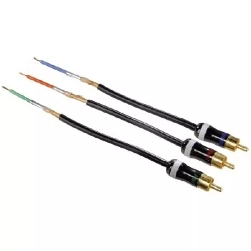 Hama ProClass YUV Cable, 3 RCA - 3 RCA, metal, 1.5 m component (YPbPr) video cable 3 x RCA Black