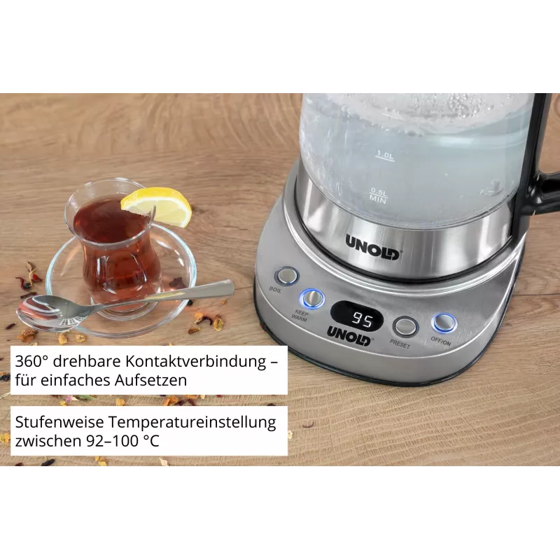 Unold 18215 Samowar Selin electric kettle 1.7 L 1800 W Stainless steel