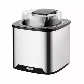 Unold Ice cream maker Gelato 1.5 L, Traditional ice cream maker, 1.5 L, 1 bowls, Black, Stainless steel, 30 min, LCD