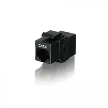 Equip Cat.6 Unshielded Keystone Inline Coupler, Black, Gold, 15 mm, 33 mm, 20 mm, 75 g