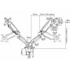 Equip 13 inch-27 inch Interactive Dual Monitor Desk Mount Bracket