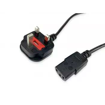 Power cable Equip 112300 Black 2 m BS 1363 C13 coupler